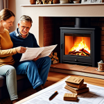 **

A cozy German living room with a crackling fireplace. A family sits on a sofa, reviewing insurance documents. Highlight the concept of "financial security" and "protection." Emphasize the feeling of being safe and prepared for unexpected events. Style: Warm, family-oriented, slightly stylized illustration.

**
